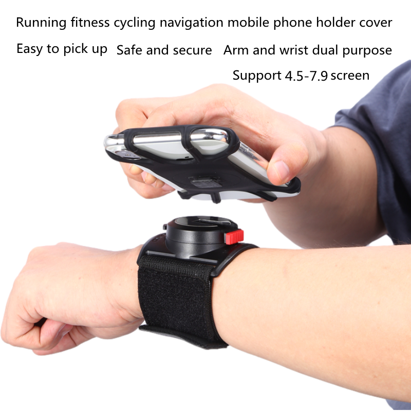 Løp Mobiltelefon Arm Vesker Demontering Sports Arm Cover Utendørs Riding Mobiltelefon Roterende Armbånd