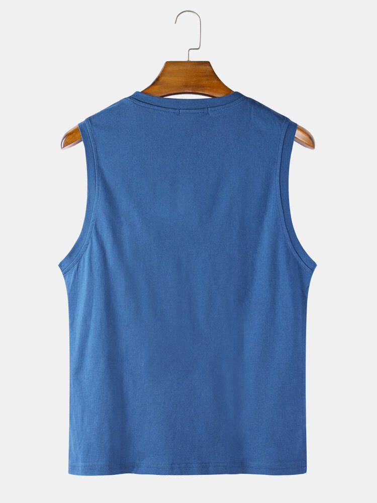 Bomull Tegneserietrykk Ermeløse Casual Tank Tops