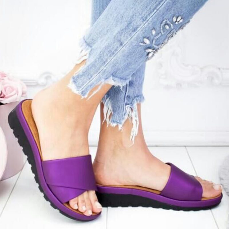 Dame Casual Wedges Beach Slide Sandaler