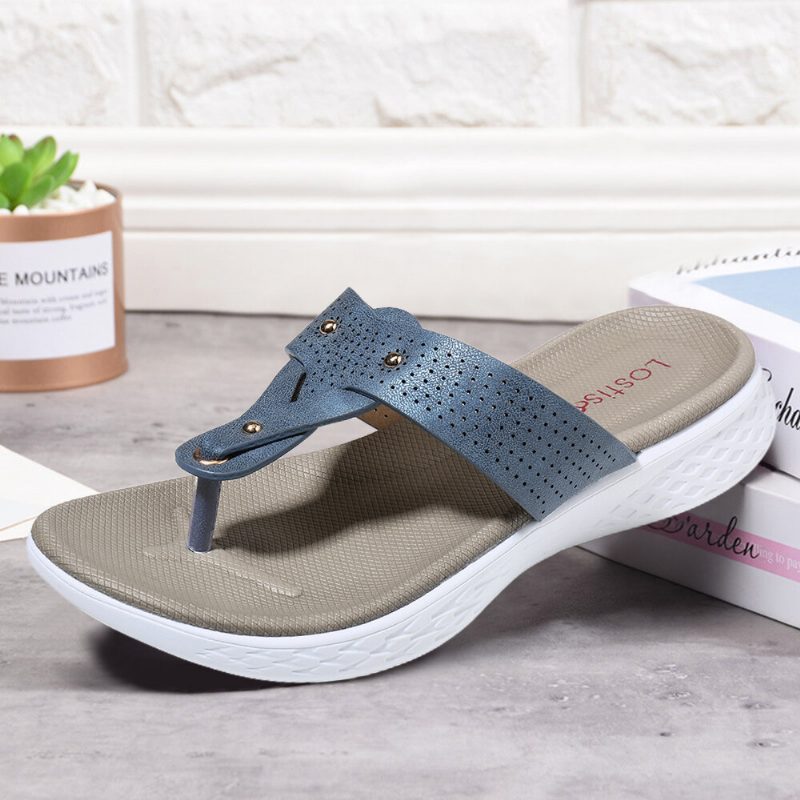 Dame Flip Flop Nagle Sommer Strand Casual Flate Sandaler