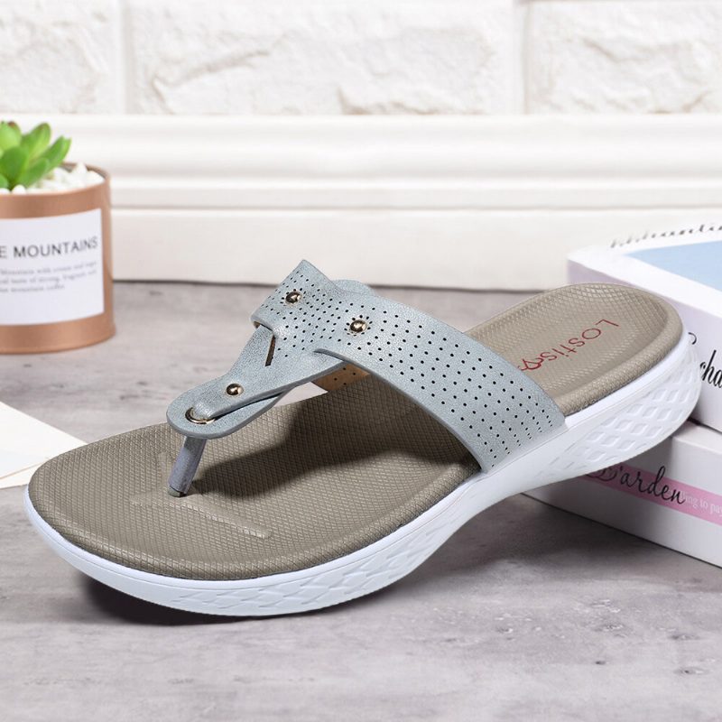 Dame Flip Flop Nagle Sommer Strand Casual Flate Sandaler