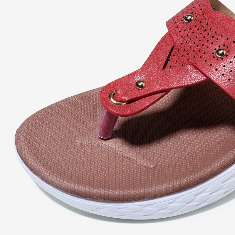 Dame Flip Flop Nagle Sommer Strand Casual Flate Sandaler