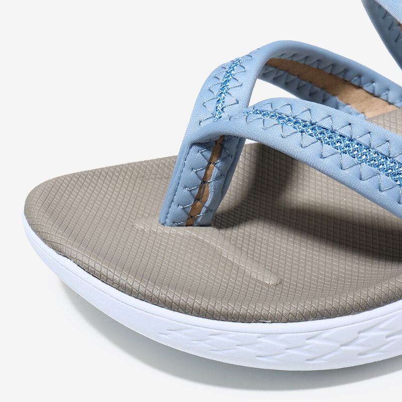 Dame Flip Flopsøm Myk Såle Slip On Uformelle Sommer Flate Sandaler