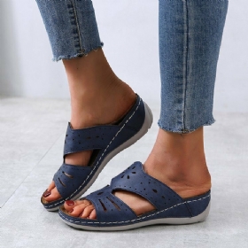 Dame Hollow Comfy Non-slip Casual Slip On Wedges-sandaler