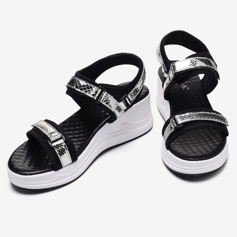 Dame Justerbar Stropp Sports Comfy Casual Wedge Sandaler