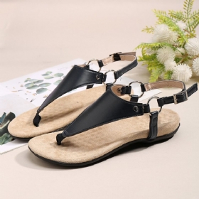 Dame Metal Spenne Flip Flops Casual Flate Slingback Sandaler