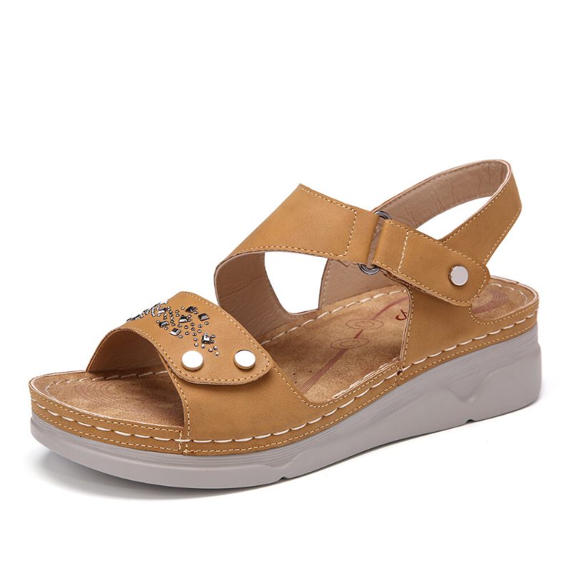 Dame Rhinestone Krokløkke Komfortable Casual Sandaler