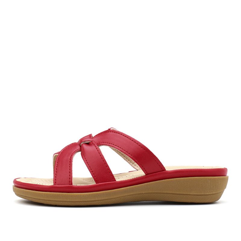 Dameutskjæring Pustende Bærbar Comfy Casual Beach Wedges Sandaler