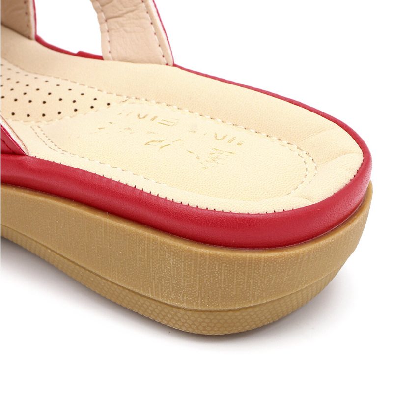 Dameutskjæring Pustende Bærbar Comfy Casual Beach Wedges Sandaler