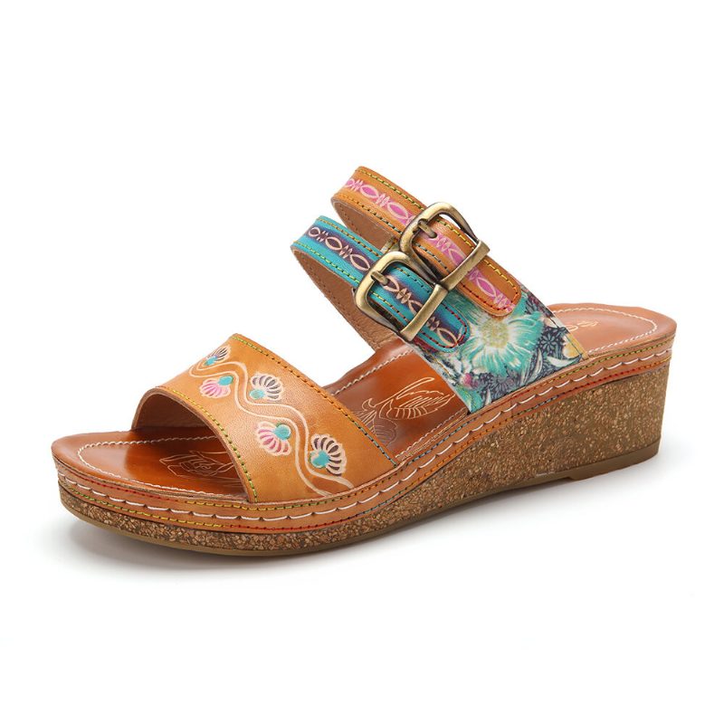 Ekte Skinn Comfy Halcyon Beach Vacation Bohemian Ethnic Beltespenne Dekor Kiler Sandaler