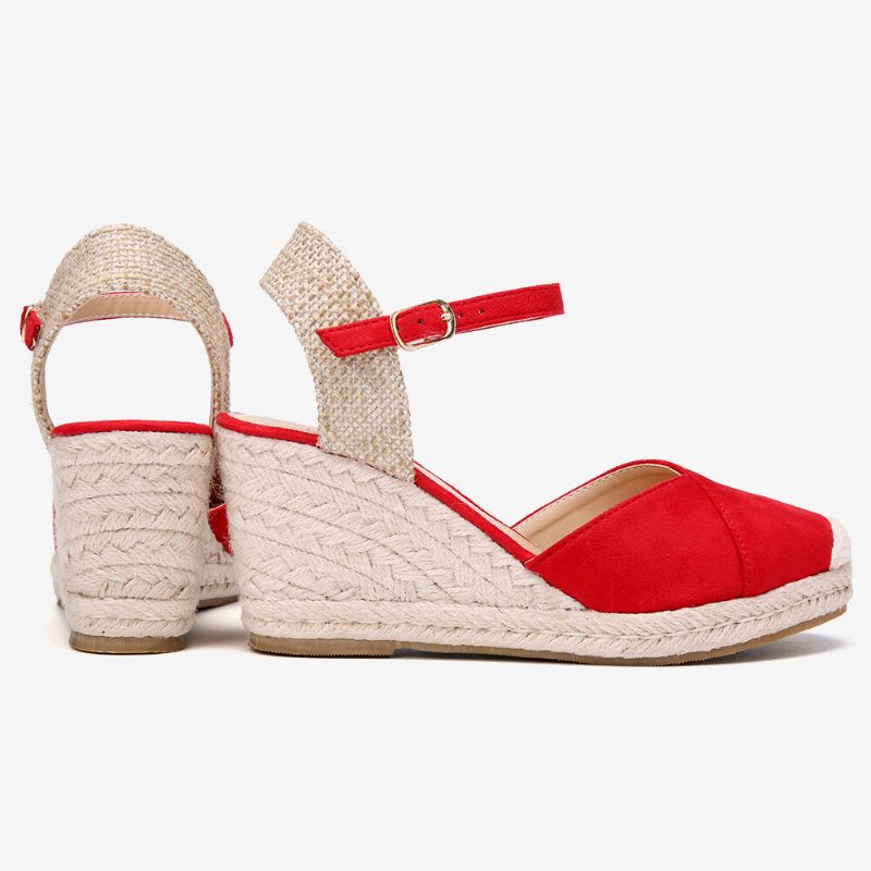 Espadriller For Kvinner Elastisk Bånd Ankelstropp Uformelle Sommersandaler