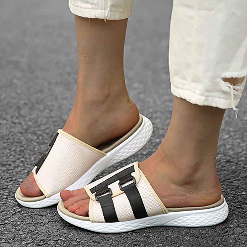 Kvinner Åpen Tå Slip On Casual Summer Daily Flate Sandaler