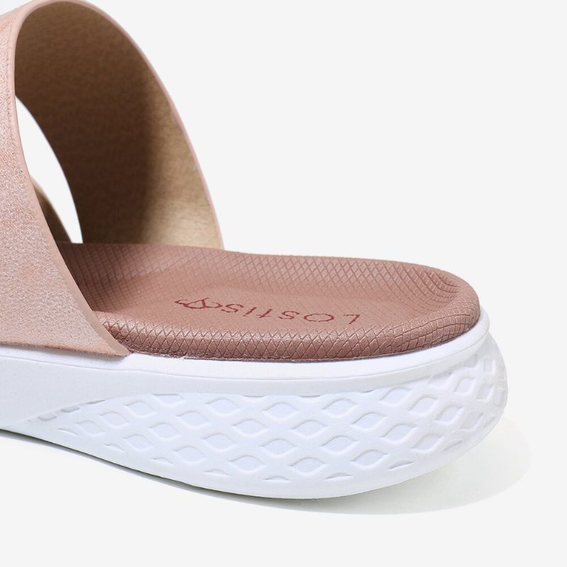 Kvinner Toe Ring Slip On Myk Såle Uformell Sommer Flate Sandaler