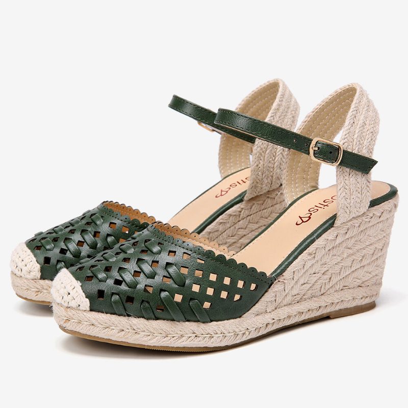 Kvinner Vevde Hule Espadrilles Kilesandaler