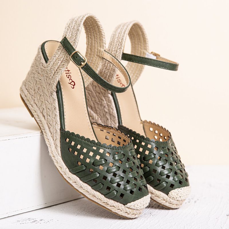 Kvinner Vevde Hule Espadrilles Kilesandaler