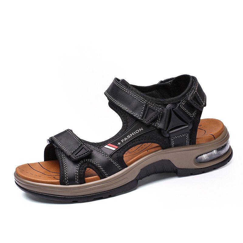 Leather Summer Pluss Størrelse Outdoor Open Toe Athleisure Sandaler