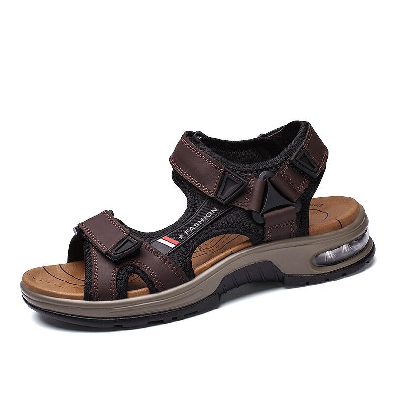 Leather Summer Pluss Størrelse Outdoor Open Toe Athleisure Sandaler