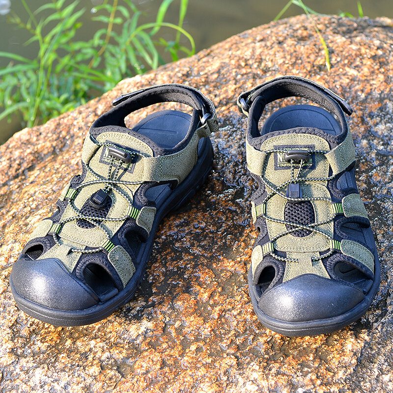 Sommertåbeskyttet Utendørs Semsket Romersk Strandsko Casual Sandaler