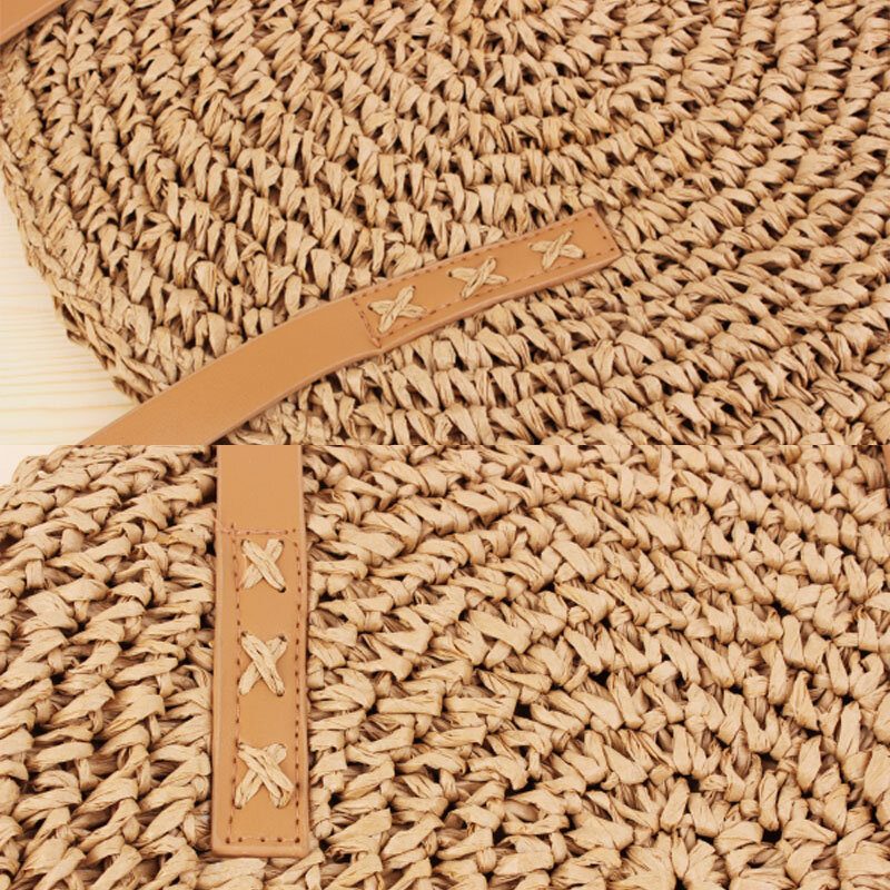 Dame Simplicity Stripe Straw Vesker Håndvesker Tote Retro Beach Bag