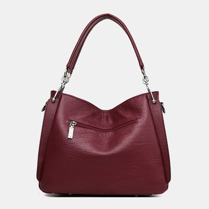 Dame Stor Kapasitet Solid Dusk Tote Vesker Crossbody Vesker Håndveske