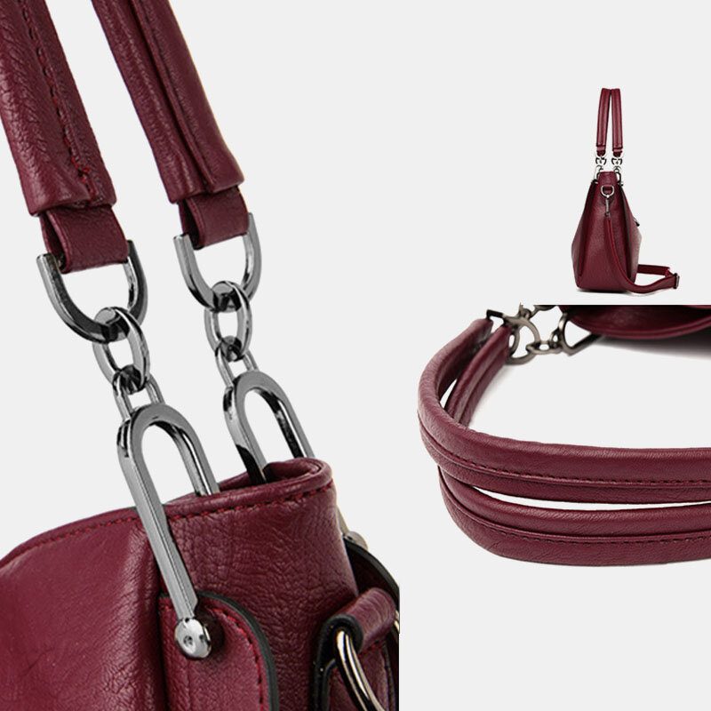 Dame Stor Kapasitet Solid Dusk Tote Vesker Crossbody Vesker Håndveske