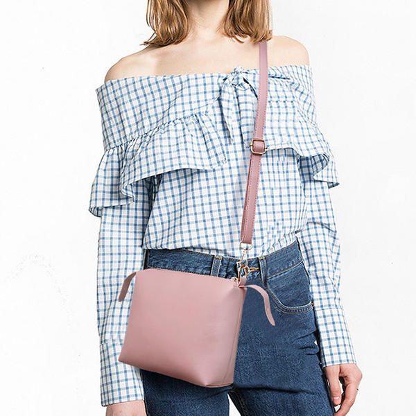 Kvinner Imitert Skinn Tredelt Sett Dusk Håndveske Crossbody-veske Clutchveske