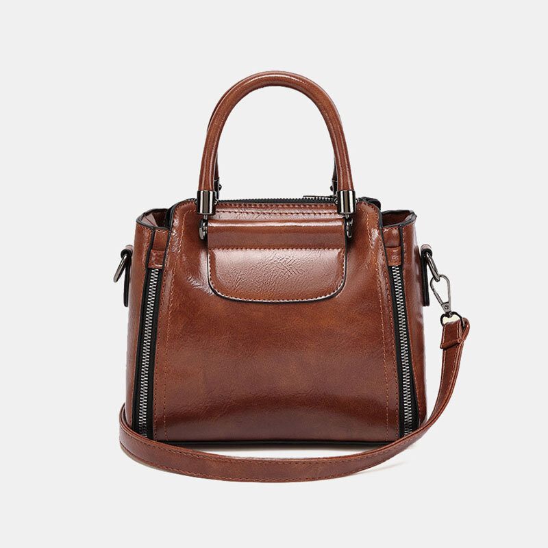 Kvinner Retro Crossbody Vesker Med Stor Kapasitet Håndveske Satchel Bag