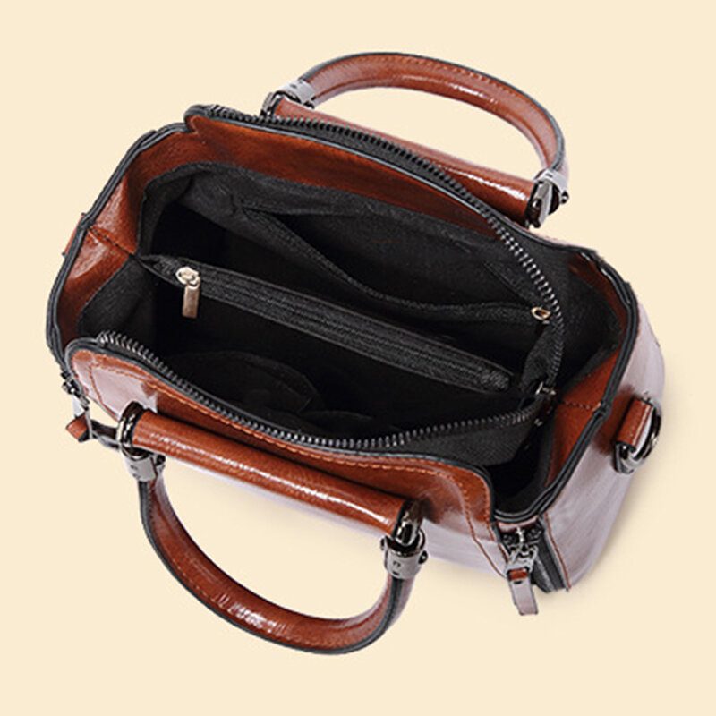 Kvinner Retro Crossbody Vesker Med Stor Kapasitet Håndveske Satchel Bag