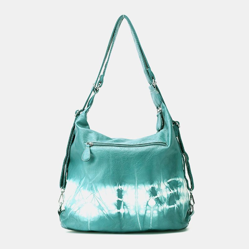 Kvinner Tie Dye Multi-bær Vanntett Crossbody-veske Med Stor Kapasitet Skulderveske Håndveske Ryggsekk