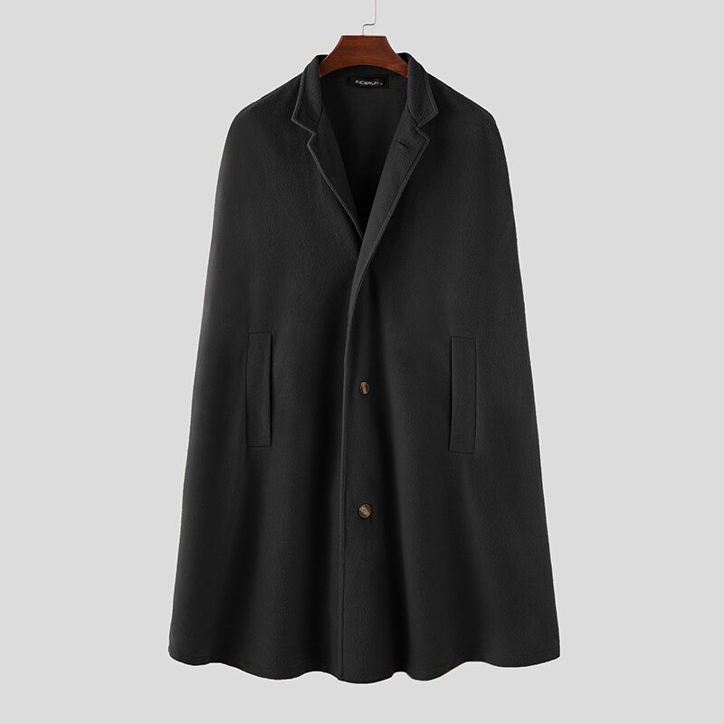 Herre New Mid Long Cloak Han Style Batwing Collar Coats