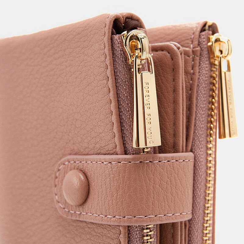 Kvinner Pu Leather Multi-slot Håndbære Kort Lommebok Clutch Veske