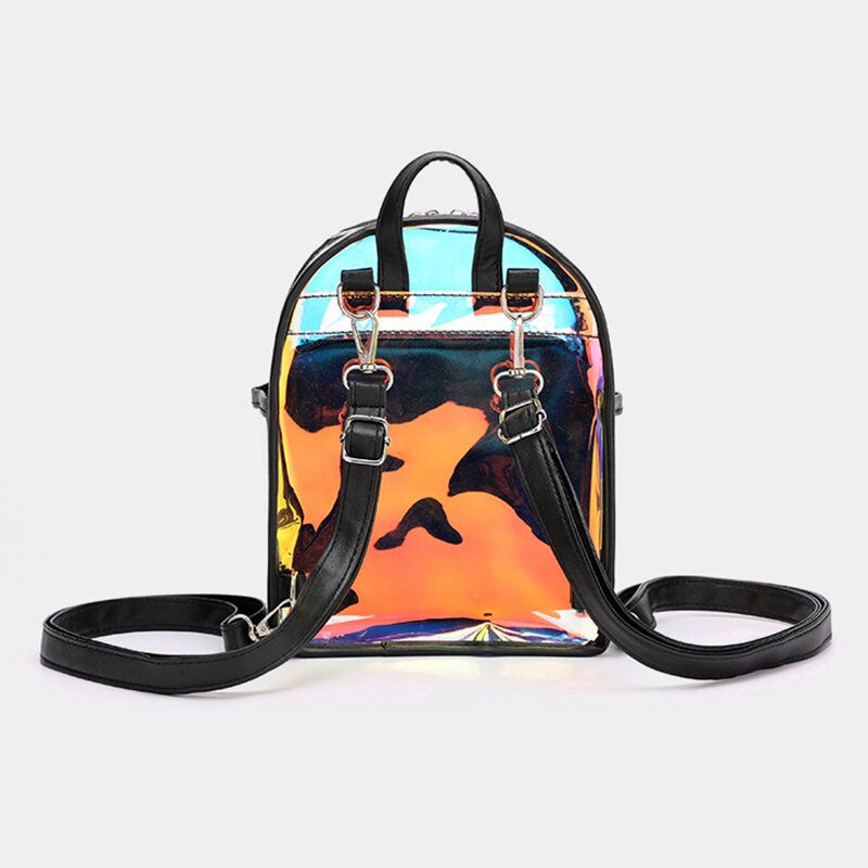 Dame 2stk Transparent Jelly Multi-bære Mini Ryggsekk Crossbody Vesker Håndveske