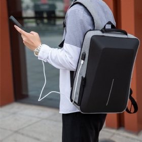 Menn Oxford Cloth Stor Kapasitet Vanntett Usb Lading 16 Tommers Bærbar Veske Tyverisikring Business Outdoor Handbag Ryggsekk