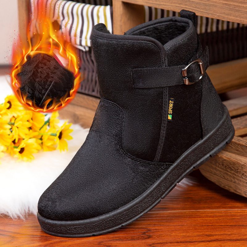 Dame Comfy Varmt Fôr Spenne Slip On Snow Støvler