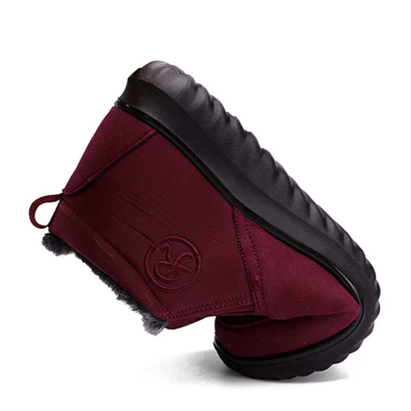 Dame Comfy Varmt Fôr Vanntett Slip On Snow Støvler