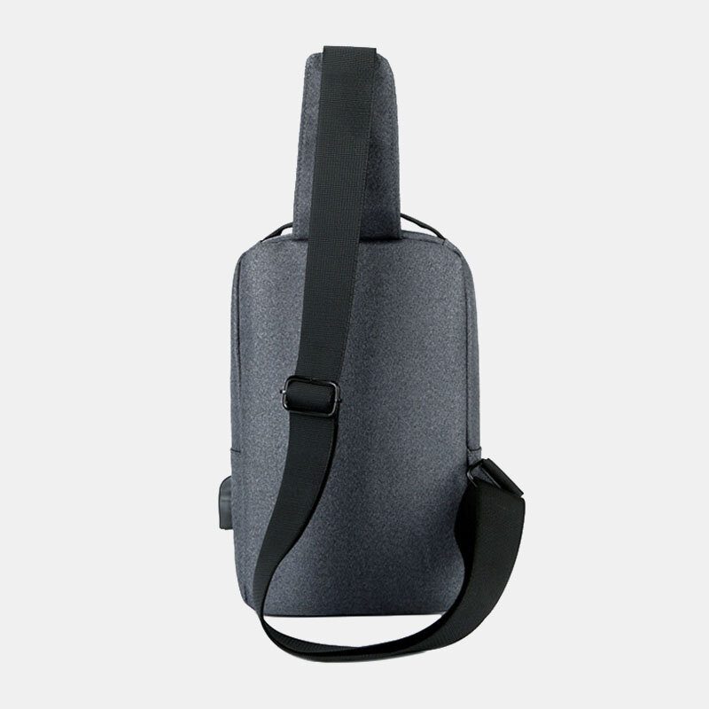 Herre Usb-lading Brystveske Med Flere Lommer Oxford Sklisikker Slitebestandig Vanntett Casual Skulderveske Crossbody-vesker