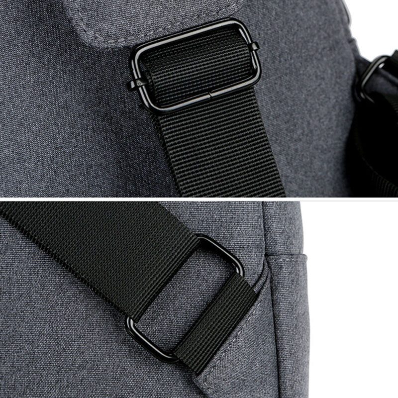 Herre Usb-lading Brystveske Med Flere Lommer Oxford Sklisikker Slitebestandig Vanntett Casual Skulderveske Crossbody-vesker