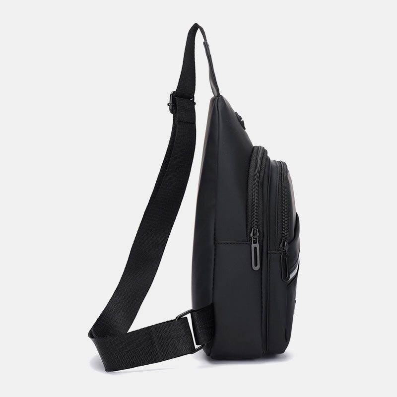 Menn Vanntett Slitasjebestandig Brystveske Casual Oxford Hodetelefoner Hull Crossbody Vesker Skulderveske