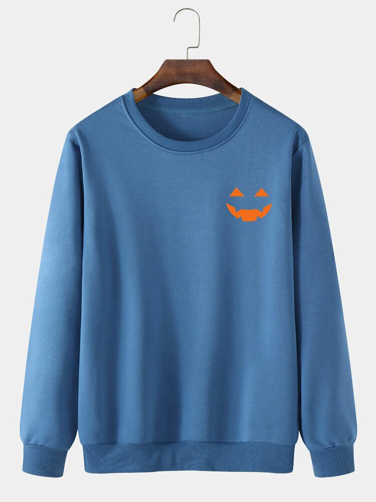 Casual Halloween Ghost Cartoon Sweatshirt For Menn