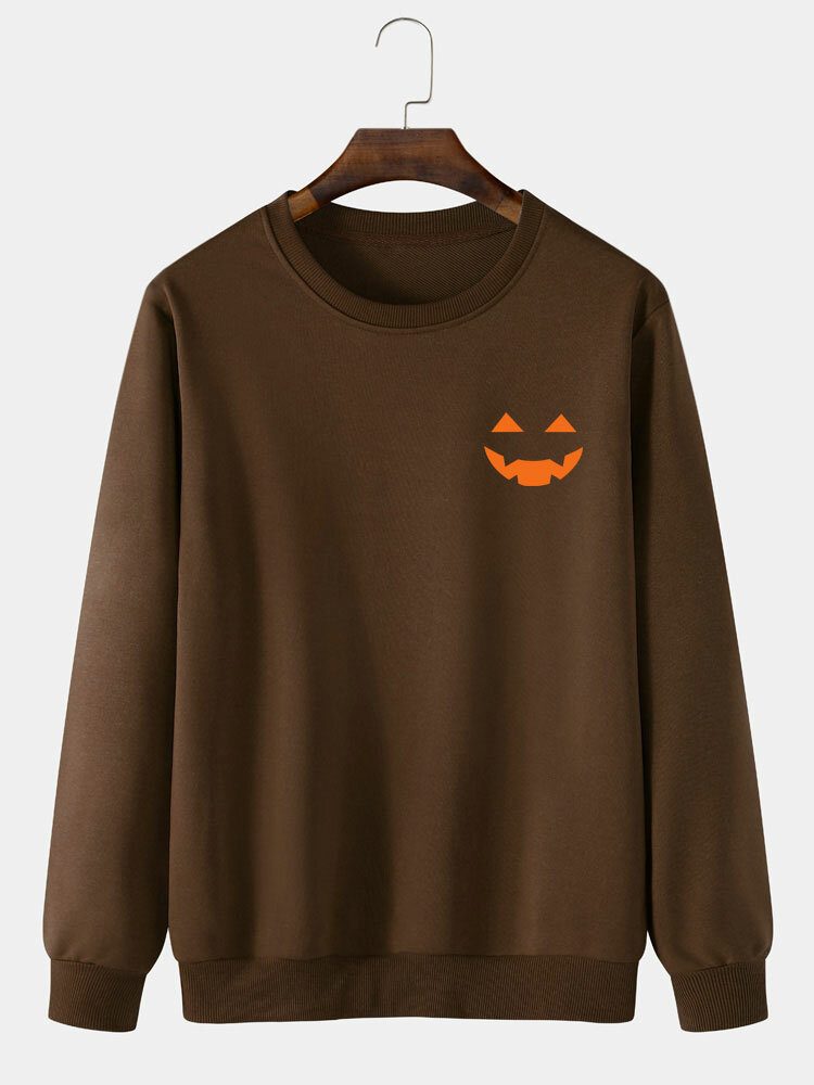 Casual Halloween Ghost Cartoon Sweatshirt For Menn