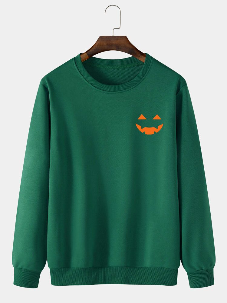 Casual Halloween Ghost Cartoon Sweatshirt For Menn