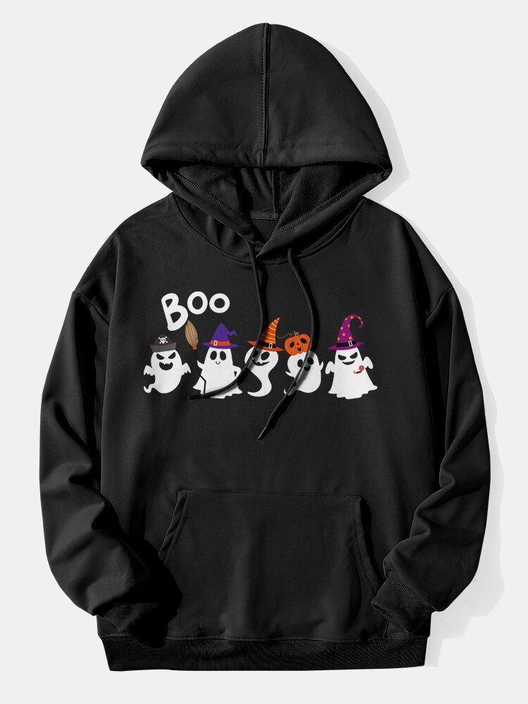 Herre Halloween Ghost Snøring Casual Sweatshirt