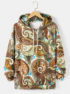 Paisley Print Street Hettegensere Med Snøring For Menn Med Lomme