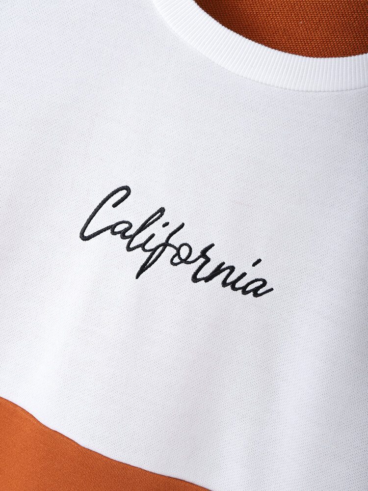 Preppy Superhelt For Menn Analog Farge California Broderi Genser