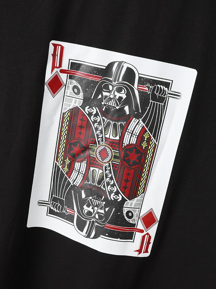 Men Poker Print Star War Short Todelt Casual Drakter