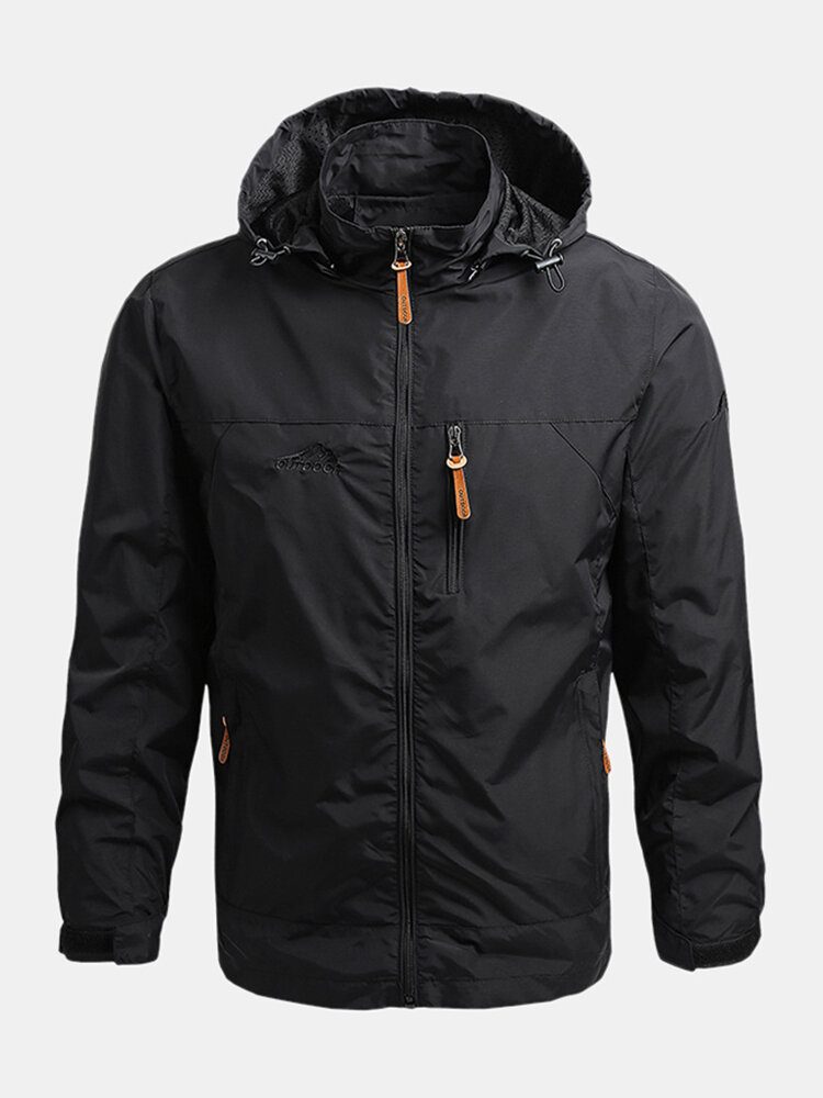 Vanntett Hurtigtørkende Windbreaker Outdoor Sports Jakker Med Hette For Menn