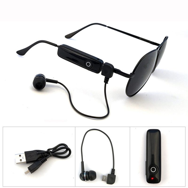 Menn Retro Mote Utendørs Uv Beskyttelse Bluetooth Headset Solbriller