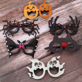 Unisex Filtduk Halloween Briller Barn Edderkopp Gresskar Skalle Morsom Festdekorasjonsbriller