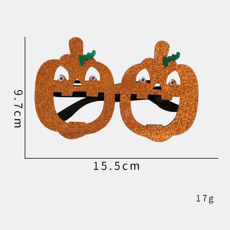 Unisex Filtduk Halloween Briller Barn Edderkopp Gresskar Skalle Morsom Festdekorasjonsbriller