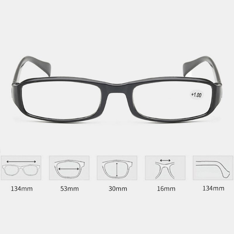 Unisex Full Frame Resin Len Lesebriller Bærbare Comfy High-definition Presbyopia-briller